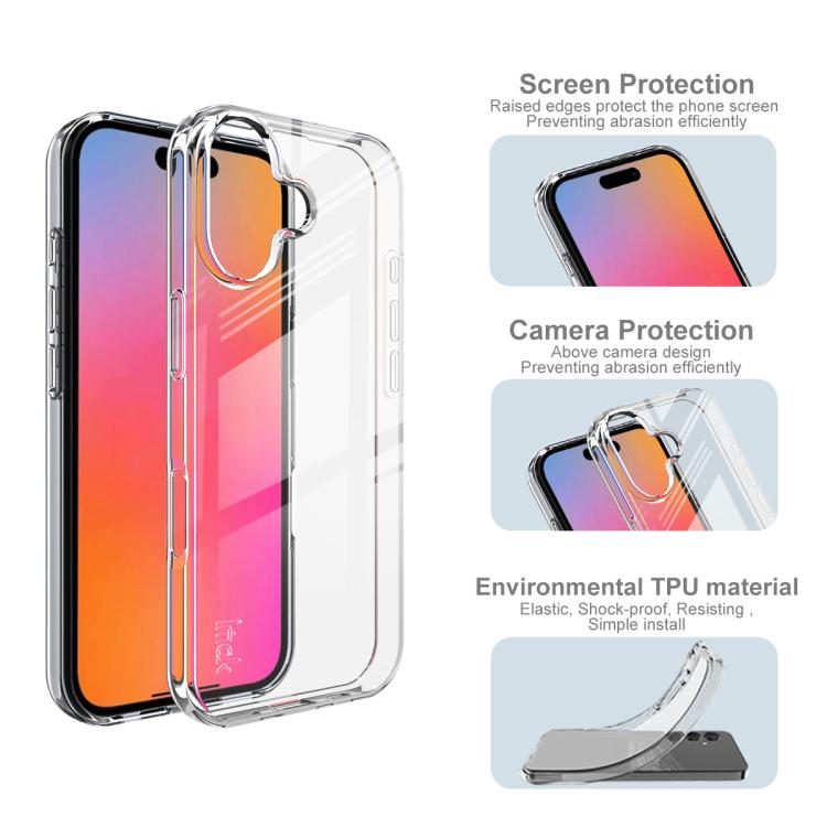 For iPhone 17 imak UX-10 Series Transparent Shockproof TPU Phone Case(Transparent) - iPhone 17 Cases by imak | Online Shopping UK | buy2fix