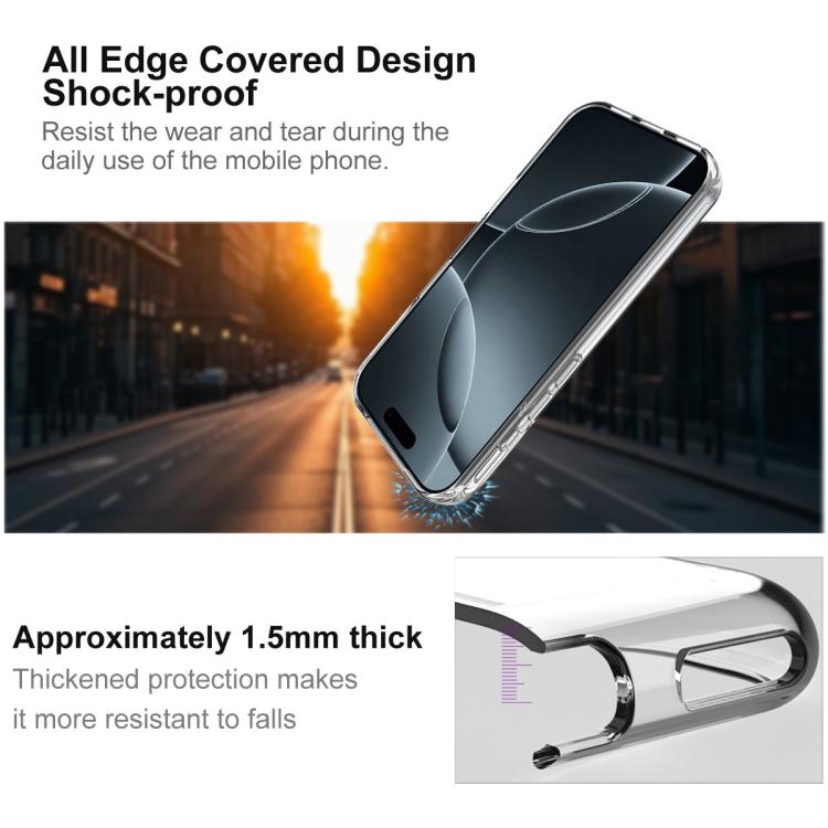 For iPhone 17 Pro imak UX-10 Series Transparent Shockproof TPU Phone Case(Transparent) - iPhone 17 Pro Cases by imak | Online Shopping UK | buy2fix