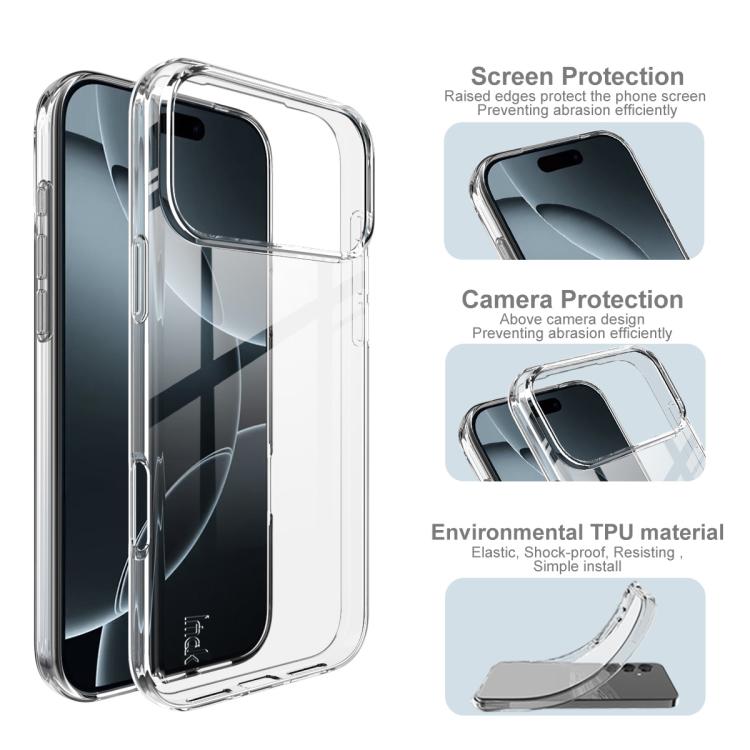 For iPhone 17 Pro Max imak UX-10 Series Transparent Shockproof TPU Phone Case(Transparent) - iPhone 17 Pro Max Cases by imak | Online Shopping UK | buy2fix