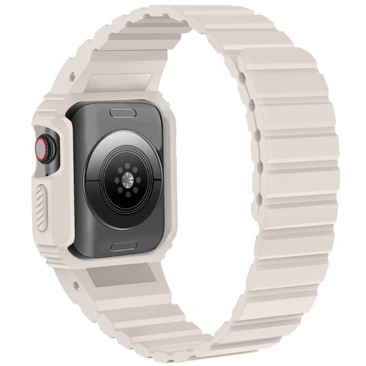For Apple Watch Series 10 46mm xDfind Magnetic Silicone Watch Band with Integrated Watch Cover(Sarlight) - Watch Cases by xDfind | Online Shopping UK | buy2fix