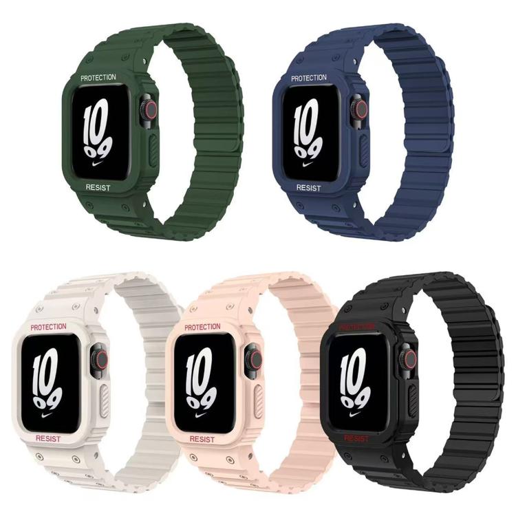 For Apple Watch Series 10 46mm xDfind Magnetic Silicone Watch Band with Integrated Watch Cover(Sarlight) - Watch Cases by xDfind | Online Shopping UK | buy2fix