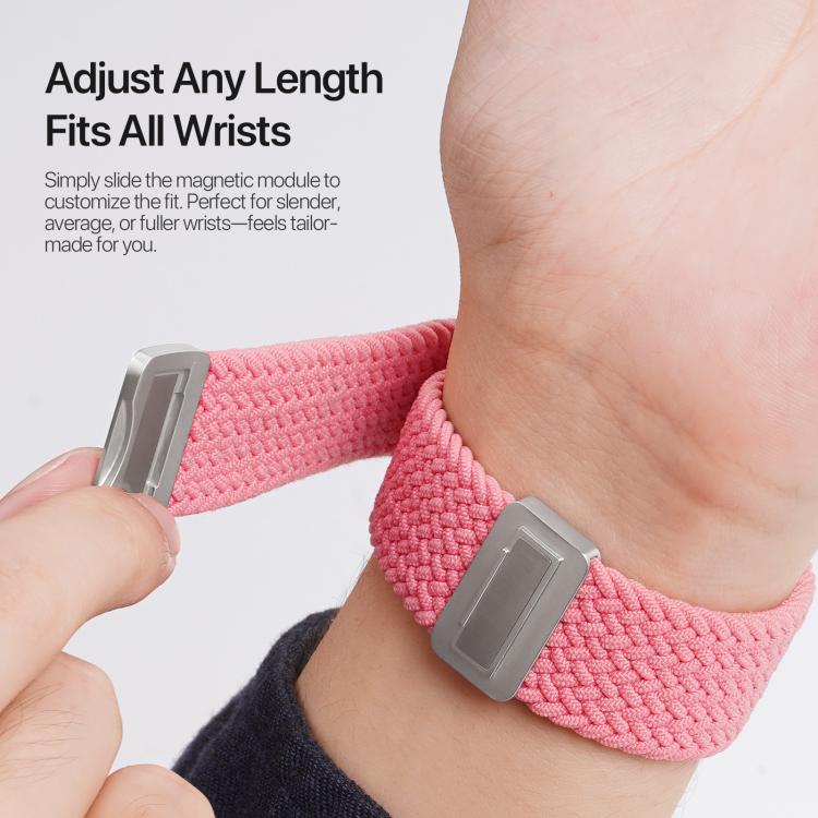For Apple Watch 38 / 40 / 41 / S10 42mm DUX DUCIS Mixture Ultra Series Magnetic Buckle Nylon Braided Strap(Hot Pink) - Watch Bands by DUX DUCIS | Online Shopping UK | buy2fix