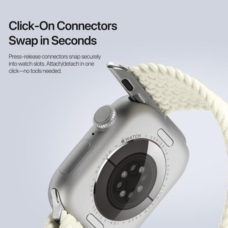 For Apple Watch 38 / 40 / 41 / S10 42mm DUX DUCIS Mixture Ultra Series Magnetic Buckle Nylon Braided Strap(Starlight) - Watch Bands by DUX DUCIS | Online Shopping UK | buy2fix
