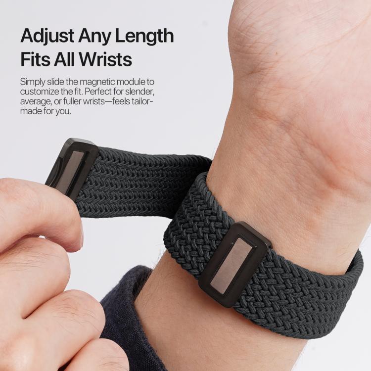 For Apple Watch 42 / 44 / 45 / 46 / 49mm DUX DUCIS Mixture Ultra Series Magnetic Buckle Nylon Braided Strap(Midnight) - Watch Bands by DUX DUCIS | Online Shopping UK | buy2fix