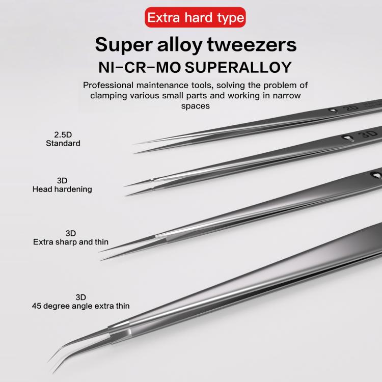 i2C NS Series Super Alloy High Precision Stainless Steel Super Hard Extra Tip Flying Wire Tweezers, Model:NS-04 Bend Tip - Tweezers by i2C | Online Shopping UK | buy2fix