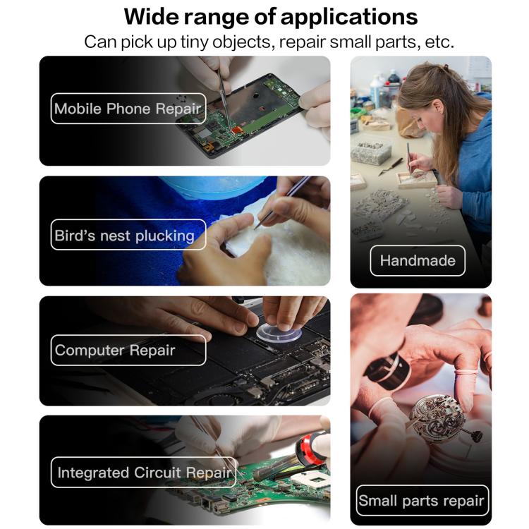 i2C NS Series Super Alloy High Precision Stainless Steel Super Hard Extra Tip Flying Wire Tweezers, Model:NS-03 Extra Hard Tip - Tweezers by i2C | Online Shopping UK | buy2fix