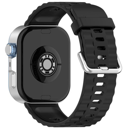 For Huawei Watch Fit4 Pro / Fit4 / Fit3 xDfind Silver Buckle Solid Color Silicone Watch Band(Black) - Watch Bands by xDfind | Online Shopping UK | buy2fix