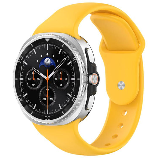 For Galaxy Watch9 / 8 / 8 Classic xDfind Reverse Buckle Silicone Watch Band(Yellow)