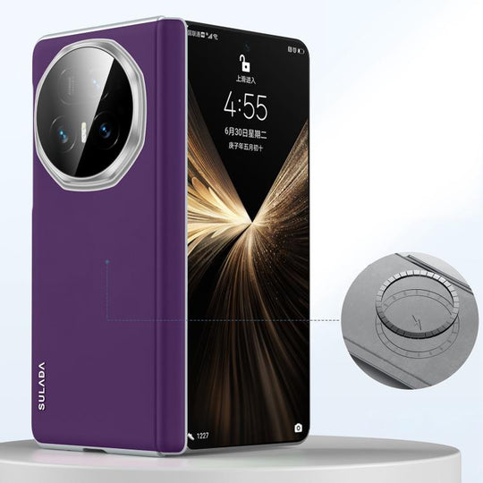 For Honor Magic V5 SULADA Skin Feel Liquid Leather Shockproof Phone Case(Purple)