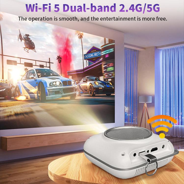 Cheerlux C1 Basic Version 1280x720P 100ANSI Bluetooth 5.1 Smart Projector, AU Plug(White) - Mini Projector by Cheerlux | Online Shopping UK | buy2fix