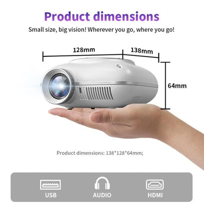 Cheerlux C1 Android Version 1280x720P 100ANSI Bluetooth 5.1 Smart Projector, UK Plug(White) - Mini Projector by Cheerlux | Online Shopping UK | buy2fix