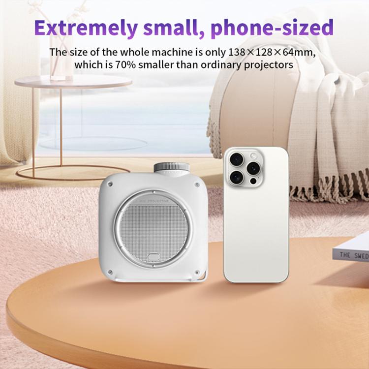 Cheerlux C1 Android Version 1280x720P 100ANSI Bluetooth 5.1 Smart Projector, US Plug(White) - Mini Projector by Cheerlux | Online Shopping UK | buy2fix