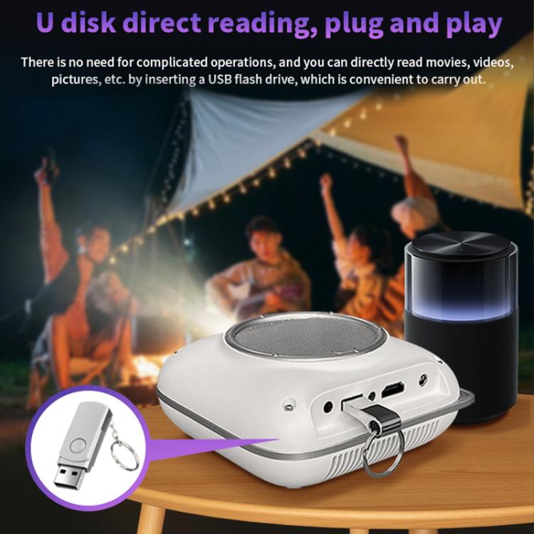 Cheerlux C1 Android Version 1280x720P 100ANSI Bluetooth 5.1 Smart Projector, AU Plug(White) - Mini Projector by Cheerlux | Online Shopping UK | buy2fix