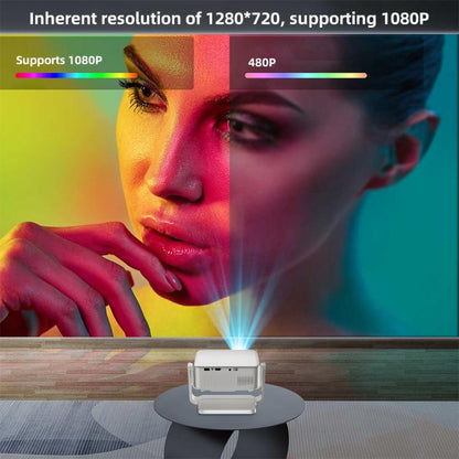 Cheerlux C6C Same Screen Version 1280x720P 180ANSI Bluetooth 5.1 Smart Projector, AU Plug, with Gimbal(White) - Mini Projector by Cheerlux | Online Shopping UK | buy2fix