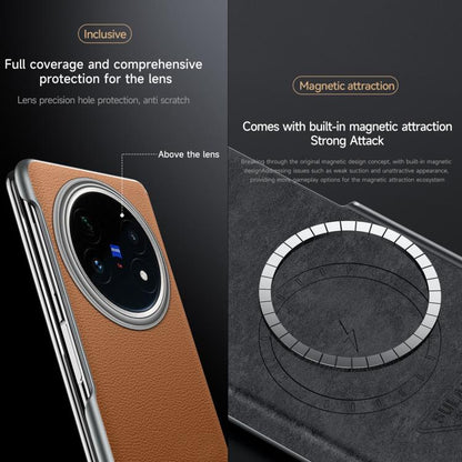 For vivo X Fold5 SULADA Frameless Top Layer Cowhide Leather PC Phone Case(Red) - vivo Cases by SULADA | Online Shopping UK | buy2fix