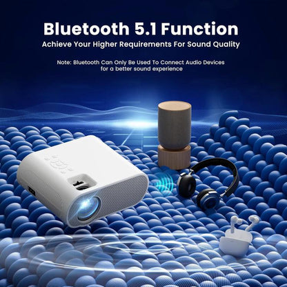 Cheerlux C10 Google TV Version 2K Dongle 1920x1080P 300ANSI Smart Projector, UK Plug(White) - Mini Projector by Cheerlux | Online Shopping UK | buy2fix