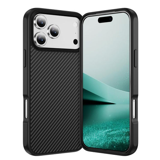 For iPhone 17 Pro Max Carbon Fiber Texture Skin-feel MagSafe Phone Case(Black) - iPhone 17 Pro Max Cases by buy2fix | Online Shopping UK | buy2fix