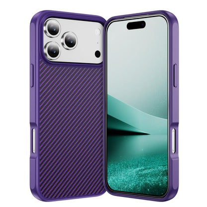 For iPhone 17 Pro Max Carbon Fiber Texture Skin-feel MagSafe Phone Case(Purple) - iPhone 17 Pro Max Cases by buy2fix | Online Shopping UK | buy2fix