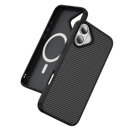 For iPhone 17 Carbon Fiber Texture Skin-feel MagSafe Phone Case(Black) - iPhone 17 Cases by buy2fix | Online Shopping UK | buy2fix