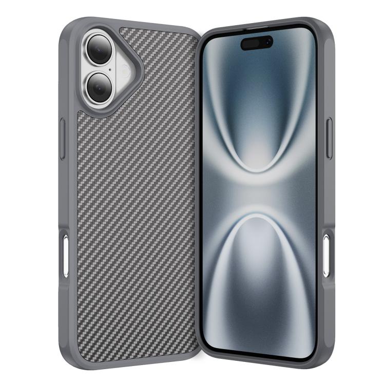 For iPhone 17 Carbon Fiber Texture Skin-feel MagSafe Phone Case(Grey) - iPhone 17 Cases by buy2fix | Online Shopping UK | buy2fix