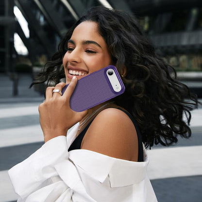 For iPhone Air Carbon Fiber Texture Skin-feel MagSafe Phone Case(Purple) - iPhone Air Cases by buy2fix | Online Shopping UK | buy2fix