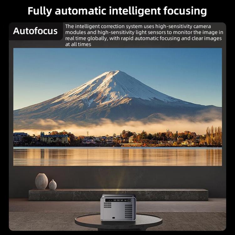 Cheerlux C58A1 Android Version 1920x1080P 650ANSI Smart Projector, EU Plug, with Front Display(Tarnish) - Mini Projector by Cheerlux | Online Shopping UK | buy2fix
