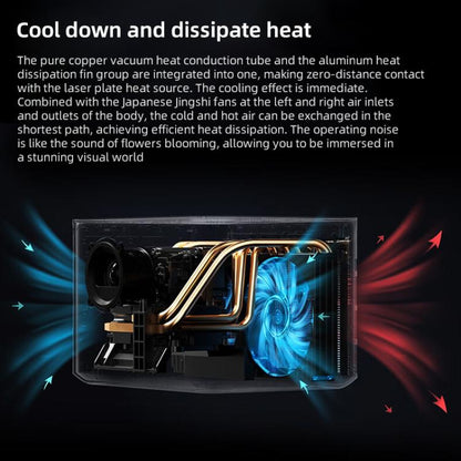 Cheerlux C58A1 Android Version 1920x1080P 650ANSI Smart Projector, EU Plug, with Front Display(Tarnish) - Mini Projector by Cheerlux | Online Shopping UK | buy2fix