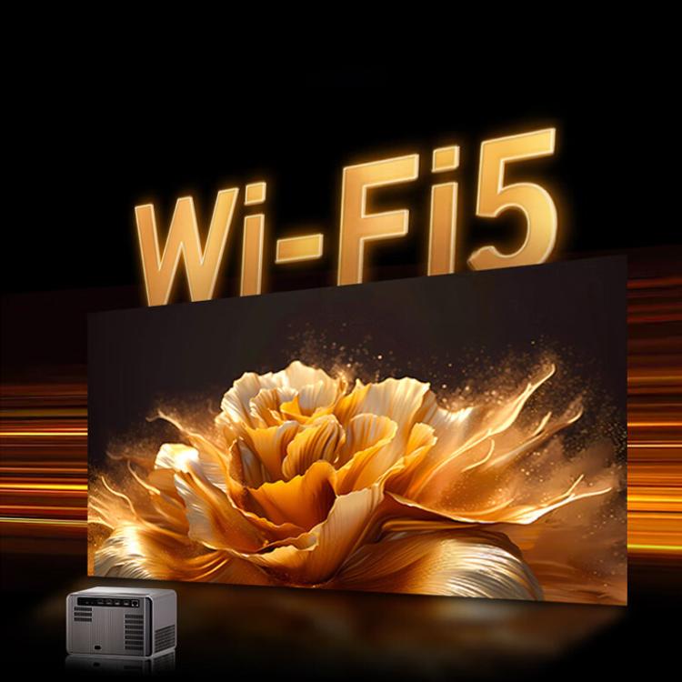 Cheerlux C58A1 Whale OS Version 1920x1080P 650ANSI Smart Projector, US Plug, with Front Display(Tarnish) - Mini Projector by Cheerlux | Online Shopping UK | buy2fix