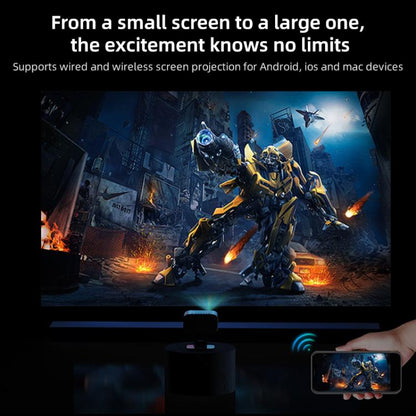 Cheerlux E1C Whale OS Version 1920x1080P 250ANSI Smart Projector, EU Plug(Tarnish) - Mini Projector by Cheerlux | Online Shopping UK | buy2fix
