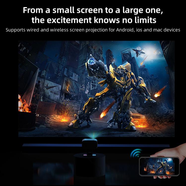 Cheerlux E1C Whale OS Version 1920x1080P 250ANSI Smart Projector, US Plug(Tarnish) - Mini Projector by Cheerlux | Online Shopping UK | buy2fix
