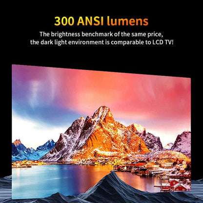 Cheerlux E2C Whale OS Version 1920x1080P 300ANSI Smart Projector, UK Plug(Black) - Mini Projector by Cheerlux | Online Shopping UK | buy2fix