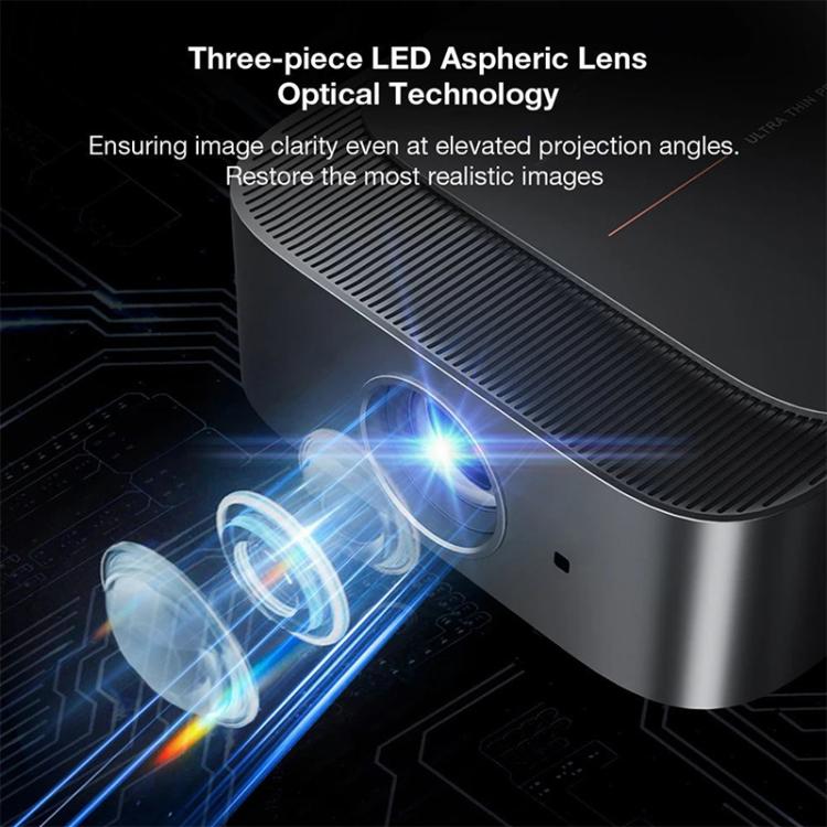 Cheerlux E2C Whale OS Version 1920x1080P 300ANSI Smart Projector, AU Plug(Black) - Mini Projector by Cheerlux | Online Shopping UK | buy2fix