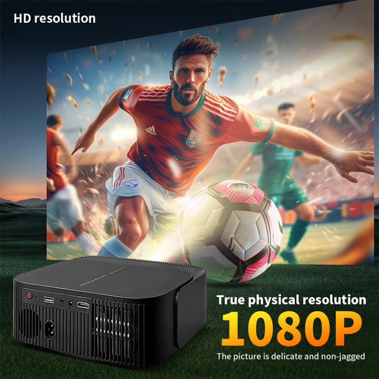 Cheerlux E2C Same Screen Version 1920x1080P 300ANSI Smart Projector, EU Plug(Black) - Mini Projector by Cheerlux | Online Shopping UK | buy2fix