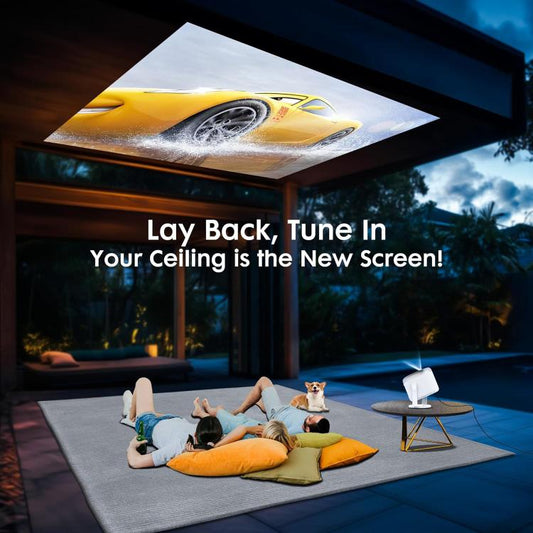 Cheerlux H1 Same Screen Version 1280x720P 180ANSI Smart Projector, UK Plug, with Gimbal(White) - Mini Projector by Cheerlux | Online Shopping UK | buy2fix