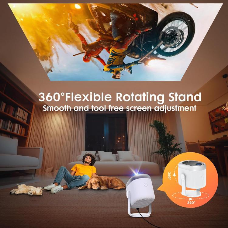 Cheerlux H1 Same Screen Version 1280x720P 180ANSI Smart Projector, AU Plug, with Gimbal(Dark Grey) - Mini Projector by Cheerlux | Online Shopping UK | buy2fix