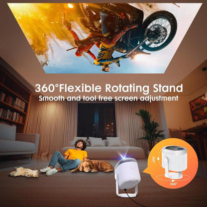 Cheerlux H1 Same Screen Version 1280x720P 180ANSI Smart Projector, AU Plug, with Gimbal(Dark Grey) - Mini Projector by Cheerlux | Online Shopping UK | buy2fix