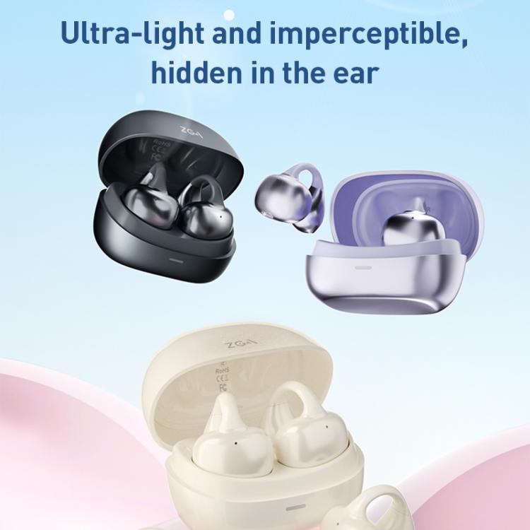 ZGA GS21 Ear Clip Wireless Bluetooth Earphones(Beige) - Bluetooth Earphone by ZGA | Online Shopping UK | buy2fix