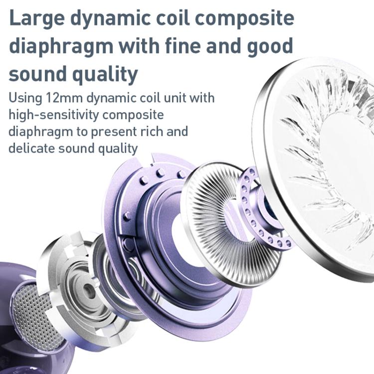 ZGA GS21 Ear Clip Wireless Bluetooth Earphones(Purple) - Bluetooth Earphone by ZGA | Online Shopping UK | buy2fix