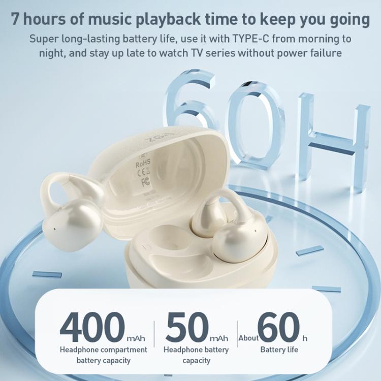 ZGA GS21 Ear Clip Wireless Bluetooth Earphones(Purple) - Bluetooth Earphone by ZGA | Online Shopping UK | buy2fix