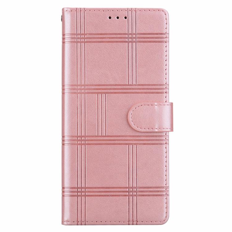 For iPhone Air Embossed Checkered Leather Phone Case(Pink) - iPhone Air Cases by buy2fix | Online Shopping UK | buy2fix