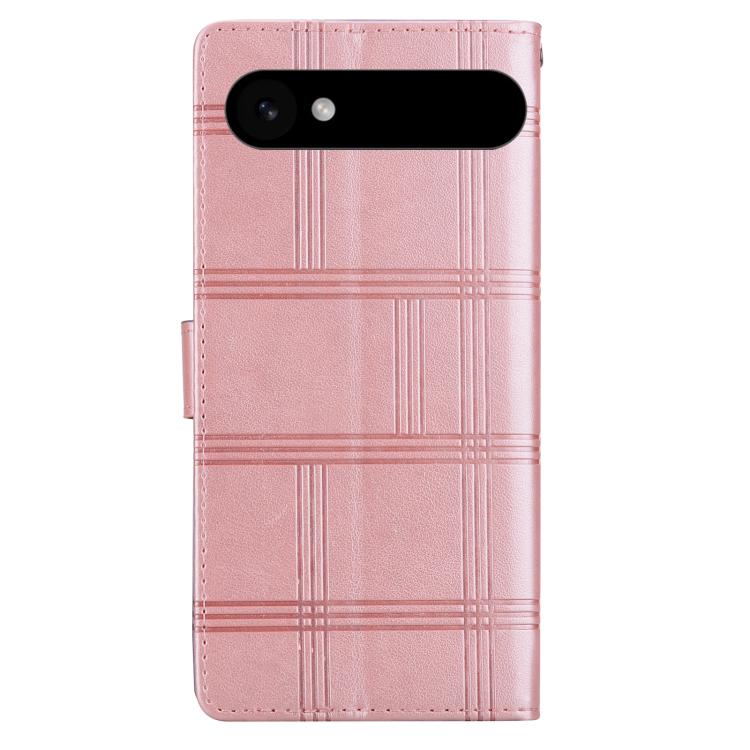 For iPhone Air Embossed Checkered Leather Phone Case(Pink) - iPhone Air Cases by buy2fix | Online Shopping UK | buy2fix