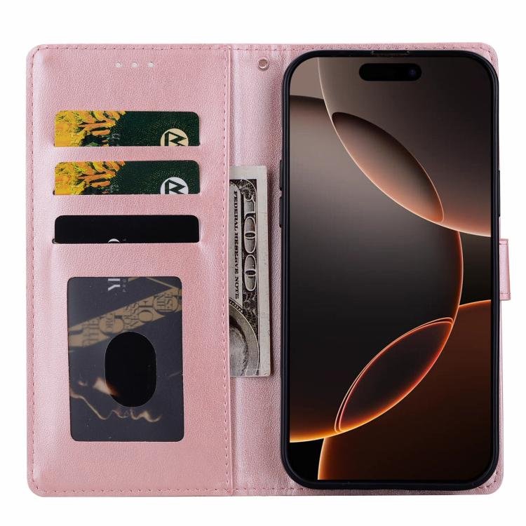 For iPhone Air Embossed Checkered Leather Phone Case(Pink) - iPhone Air Cases by buy2fix | Online Shopping UK | buy2fix