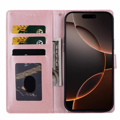 For iPhone Air Embossed Checkered Leather Phone Case(Pink) - iPhone Air Cases by buy2fix | Online Shopping UK | buy2fix