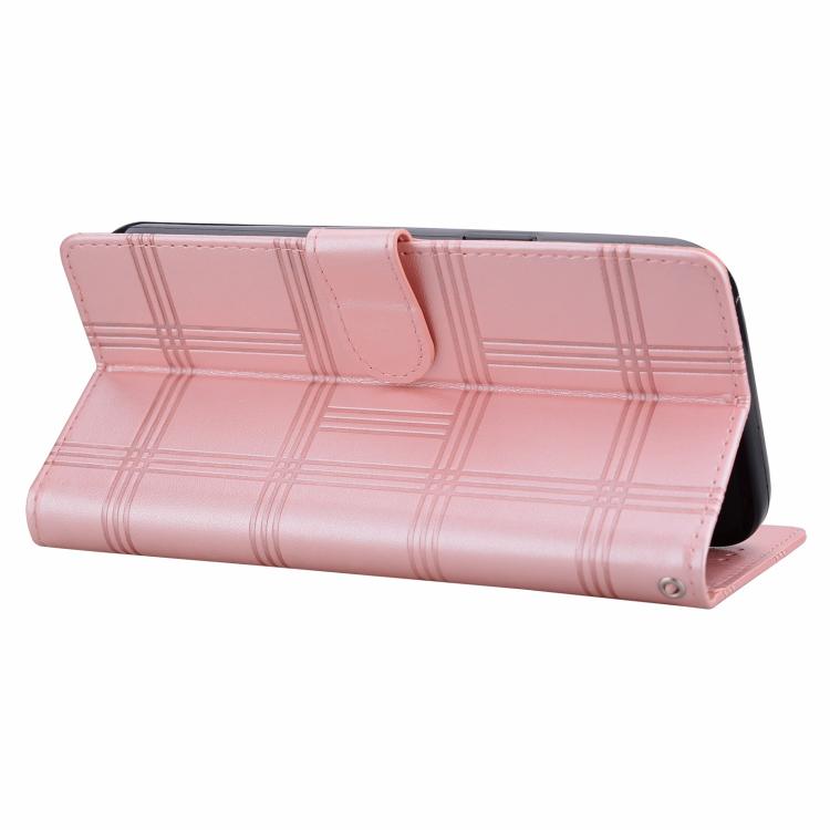For iPhone Air Embossed Checkered Leather Phone Case(Pink) - iPhone Air Cases by buy2fix | Online Shopping UK | buy2fix