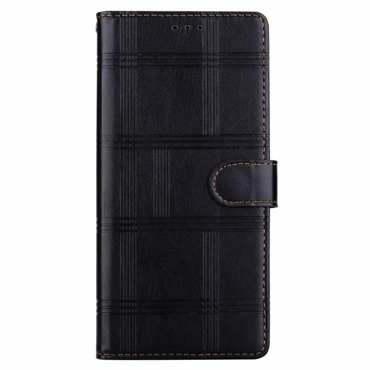 For iPhone Air Embossed Checkered Leather Phone Case(Black) - iPhone Air Cases by buy2fix | Online Shopping UK | buy2fix