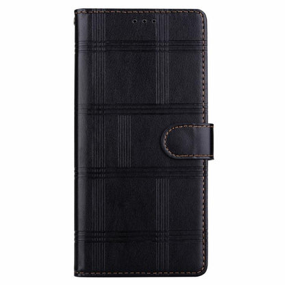 For iPhone Air Embossed Checkered Leather Phone Case(Black) - iPhone Air Cases by buy2fix | Online Shopping UK | buy2fix