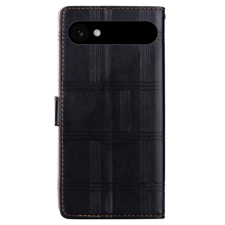 For iPhone Air Embossed Checkered Leather Phone Case(Black) - iPhone Air Cases by buy2fix | Online Shopping UK | buy2fix