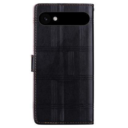 For iPhone Air Embossed Checkered Leather Phone Case(Black) - iPhone Air Cases by buy2fix | Online Shopping UK | buy2fix