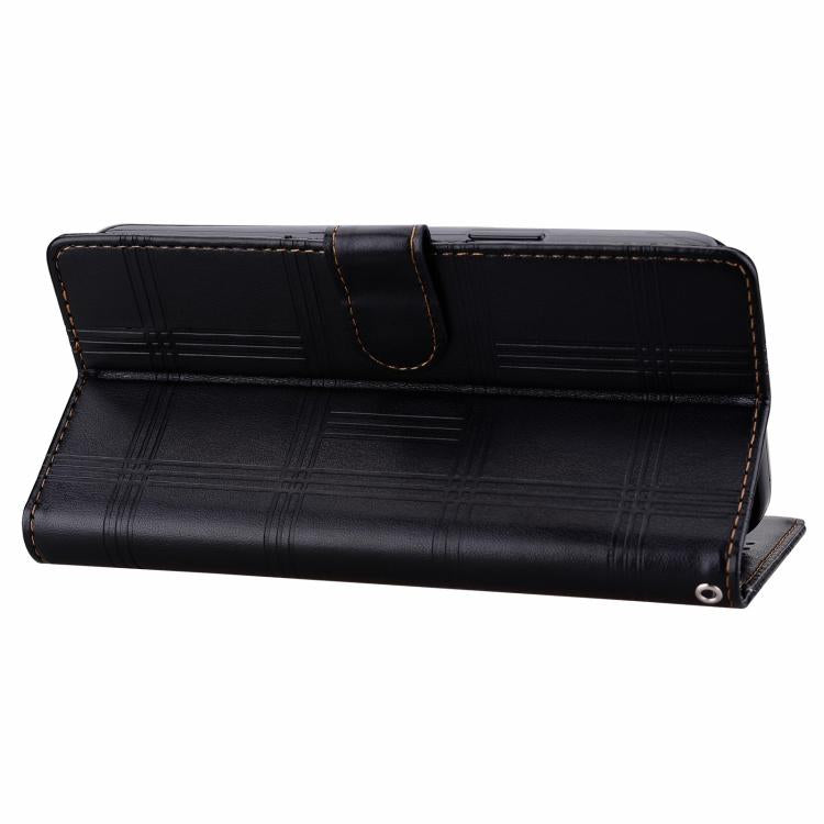 For iPhone Air Embossed Checkered Leather Phone Case(Black) - iPhone Air Cases by buy2fix | Online Shopping UK | buy2fix