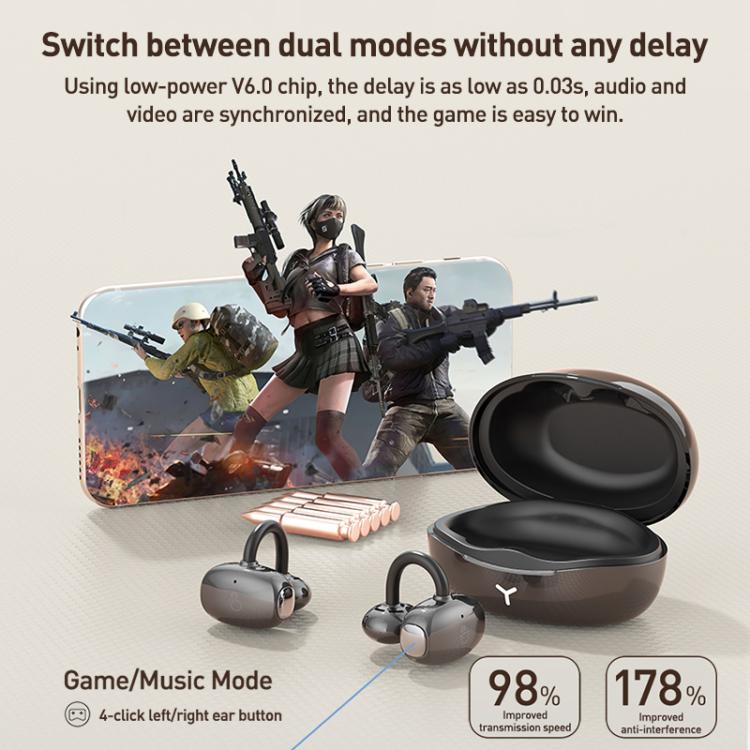 ZGA GS24 Ear Clip Wireless Bluetooth Earphones(Black) - Bluetooth Earphone by ZGA | Online Shopping UK | buy2fix